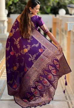 Banarasi Saree in Purple