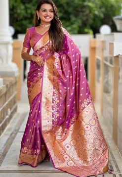 Banarasi Saree in Purple