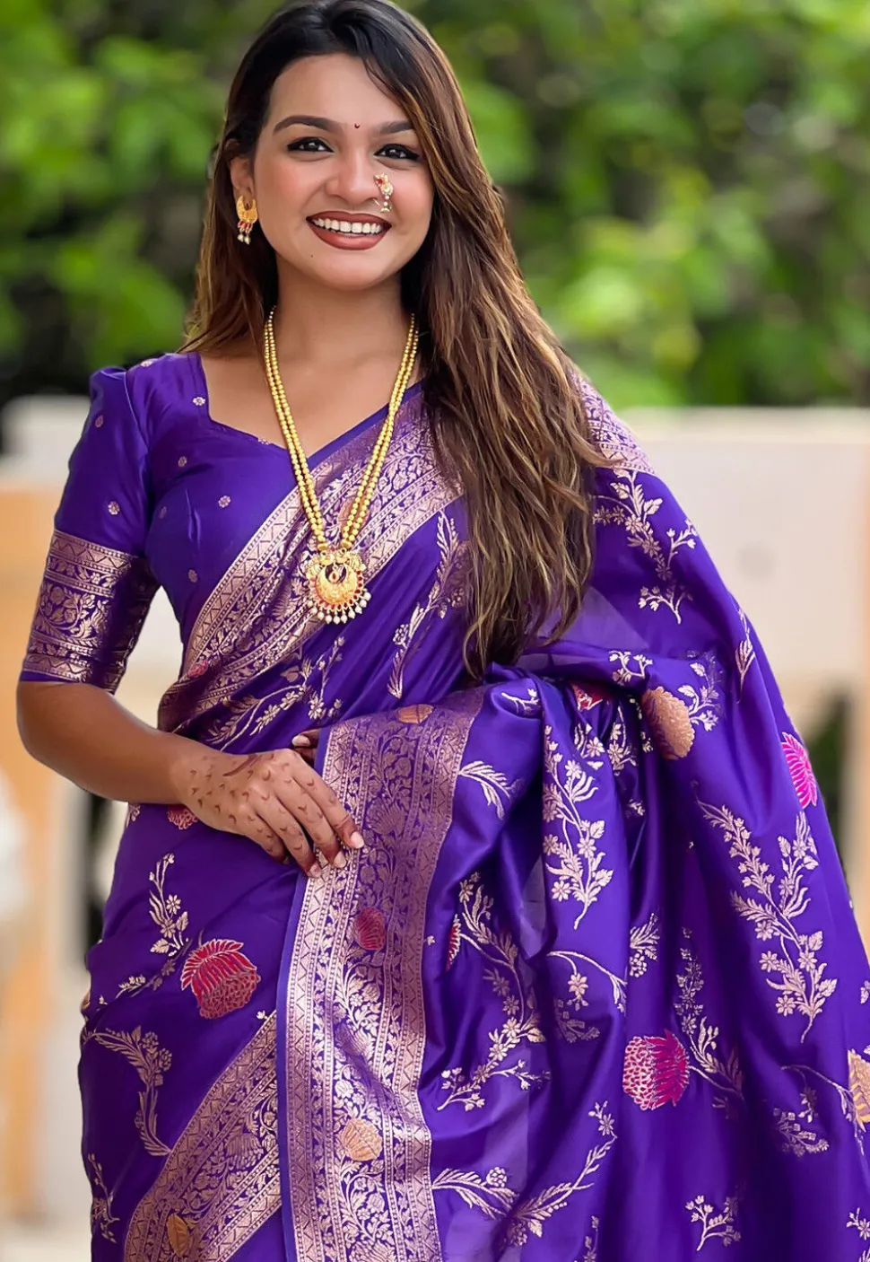 Banarasi Saree in Purple