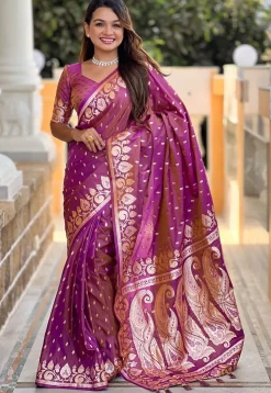 Banarasi Saree in Purple