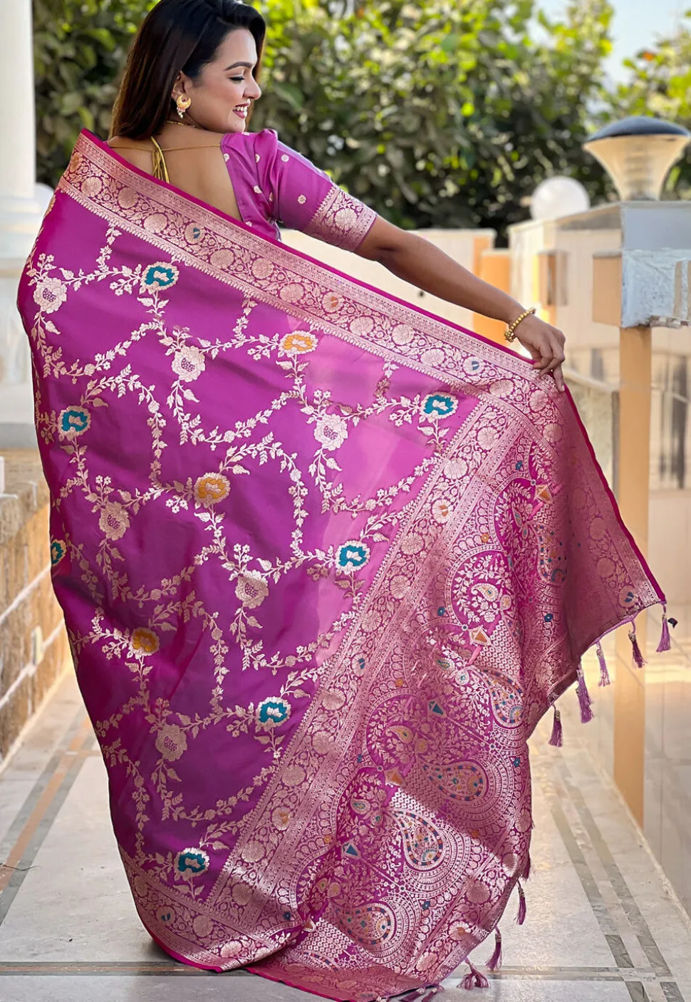 Banarasi Saree in Purple