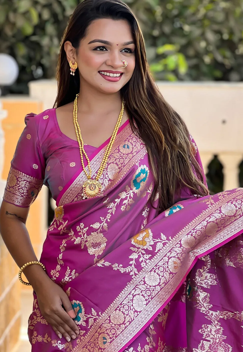 Banarasi Saree in Purple