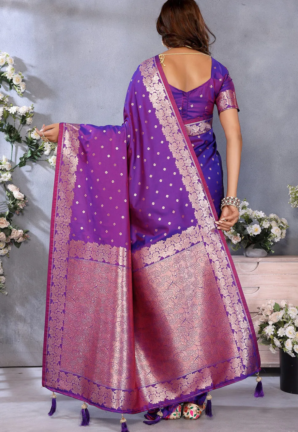 Banarasi Saree in Purple