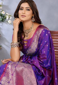 Banarasi Saree in Purple