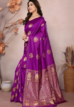 Banarasi Saree in Purple