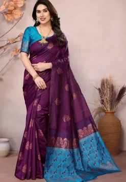Banarasi Saree in Purple
