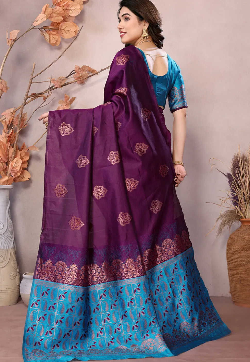 Banarasi Saree in Purple