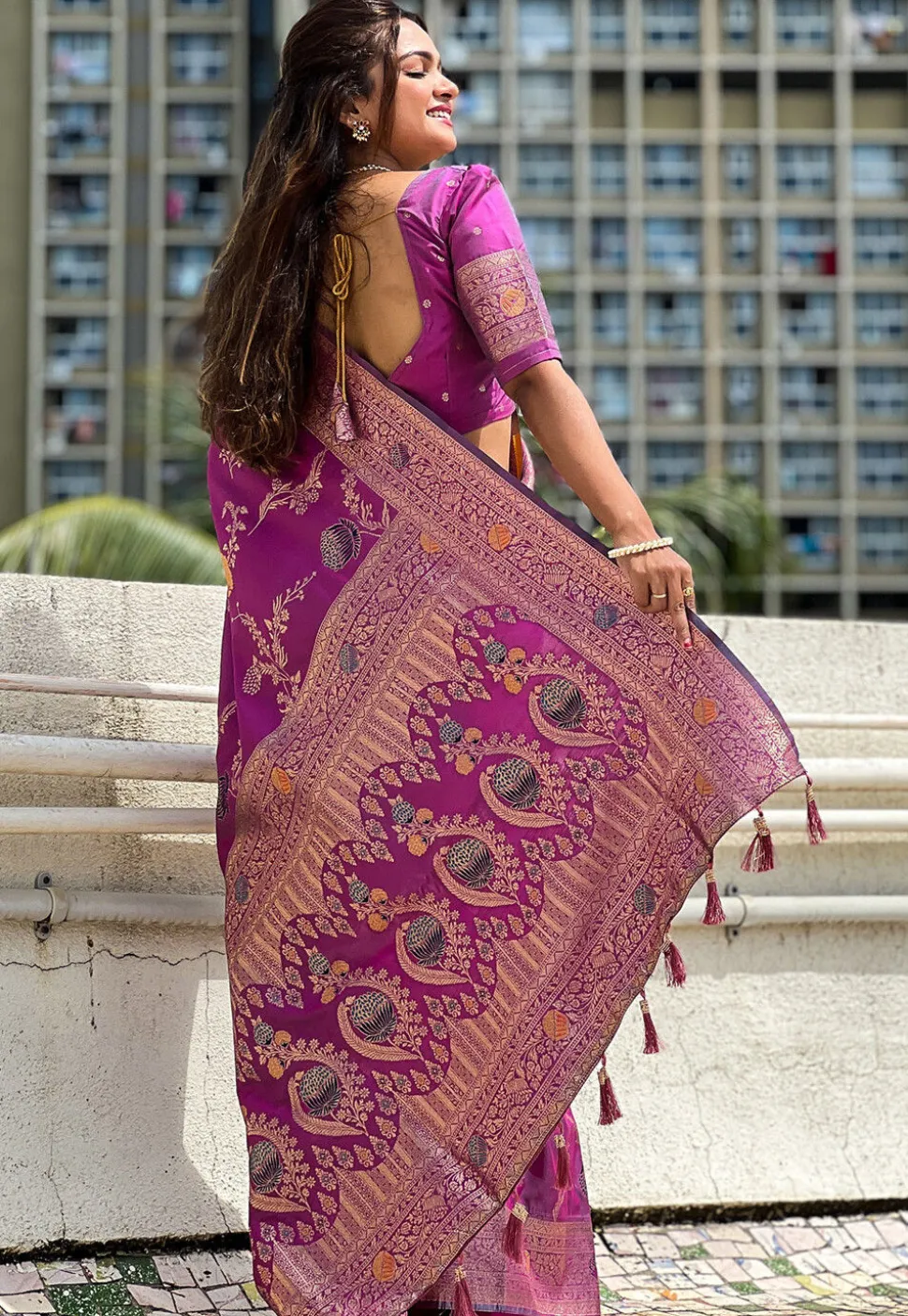 Banarasi Saree in Purple