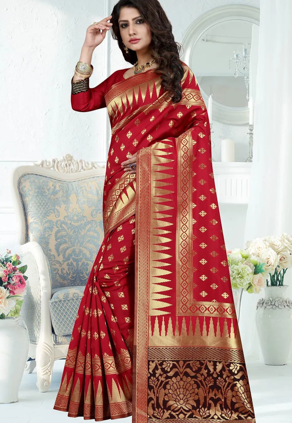 Banarasi Saree in Red