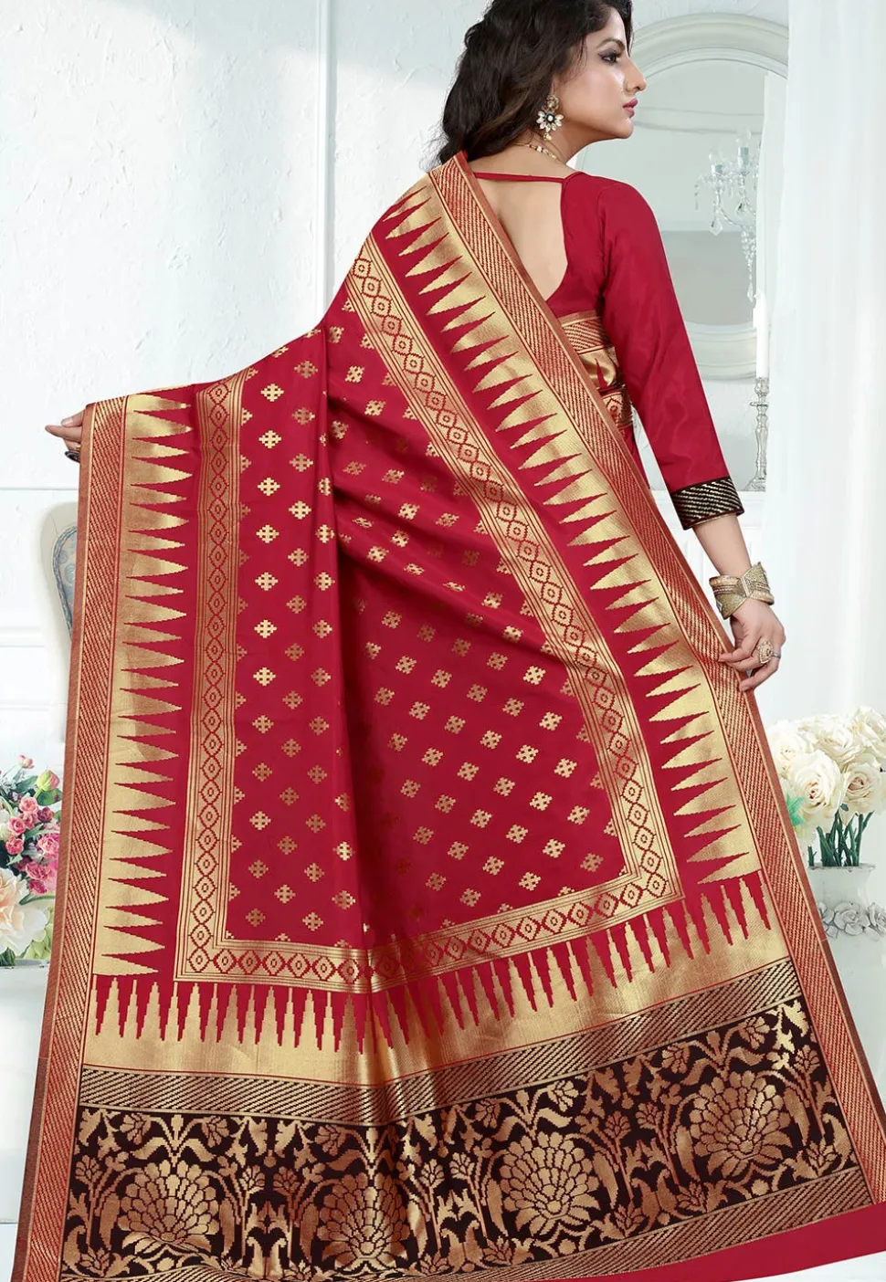 Banarasi Saree in Red