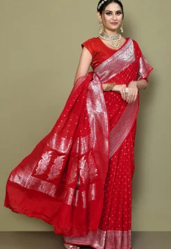 Banarasi Saree in Red