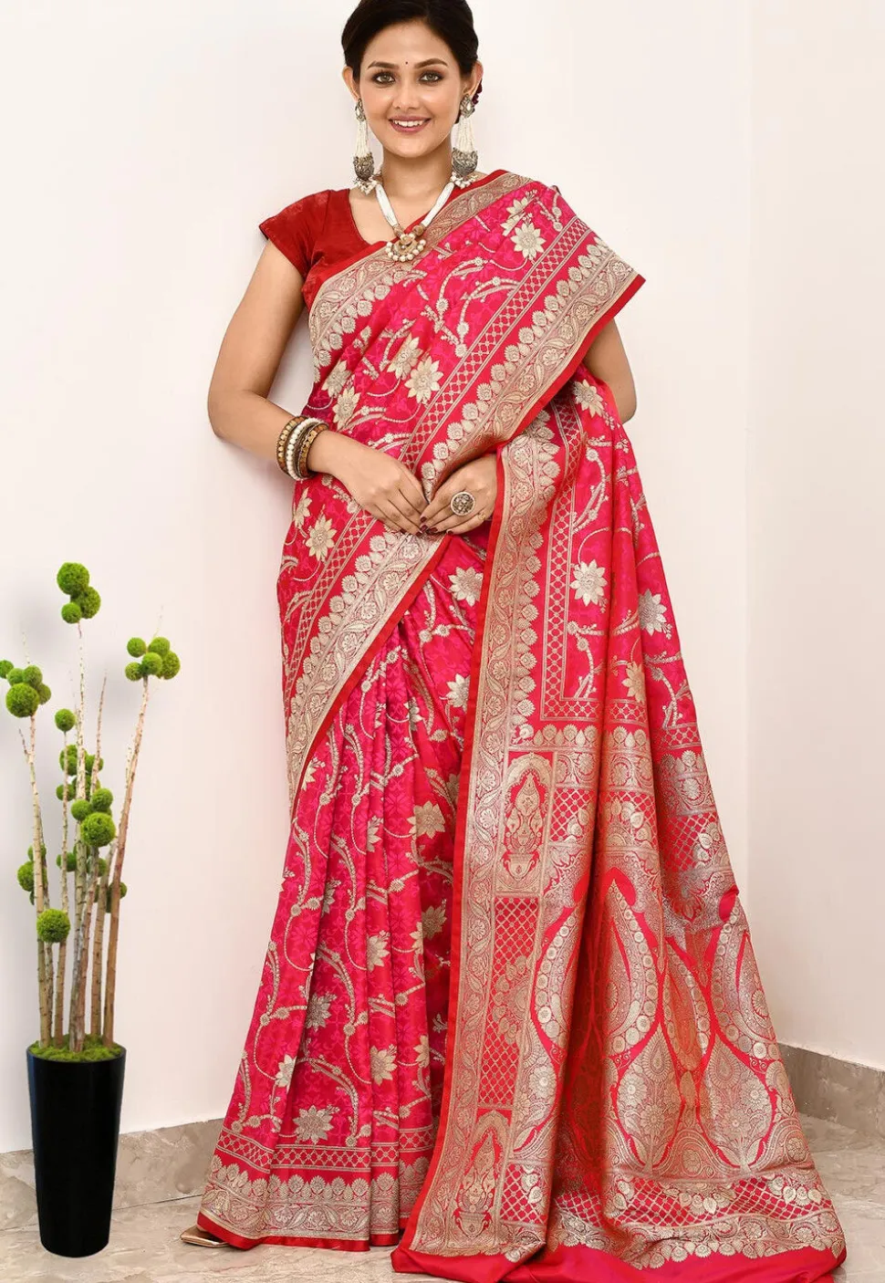 Banarasi Saree in Red
