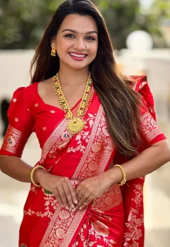 Banarasi Saree in Red