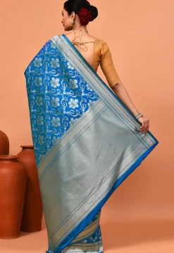 Banarasi Saree in Teal Blue
