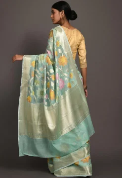 Banarasi Saree in Turquoise