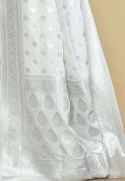 Banarasi Saree in White