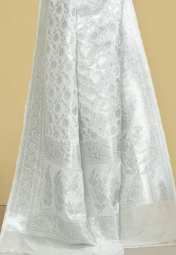 Banarasi Saree in White