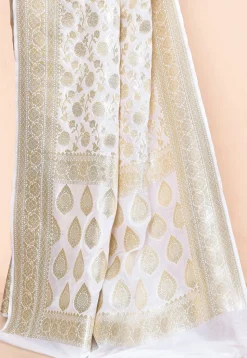 Banarasi Saree in White