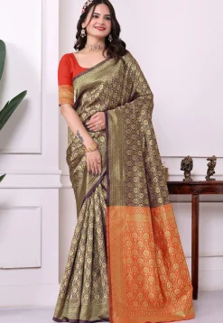 Banarasi Saree in Wine
