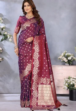 Banarasi Saree in Wine