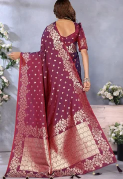 Banarasi Saree in Wine