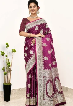 Banarasi Saree in Wine