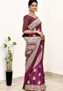 Banarasi Saree in Wine