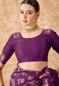 Banarasi Saree in Wine