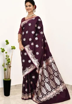 Banarasi Saree in Wine