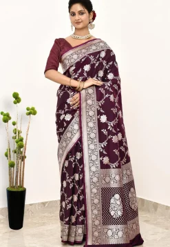 Banarasi Saree in Wine