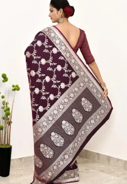 Banarasi Saree in Wine