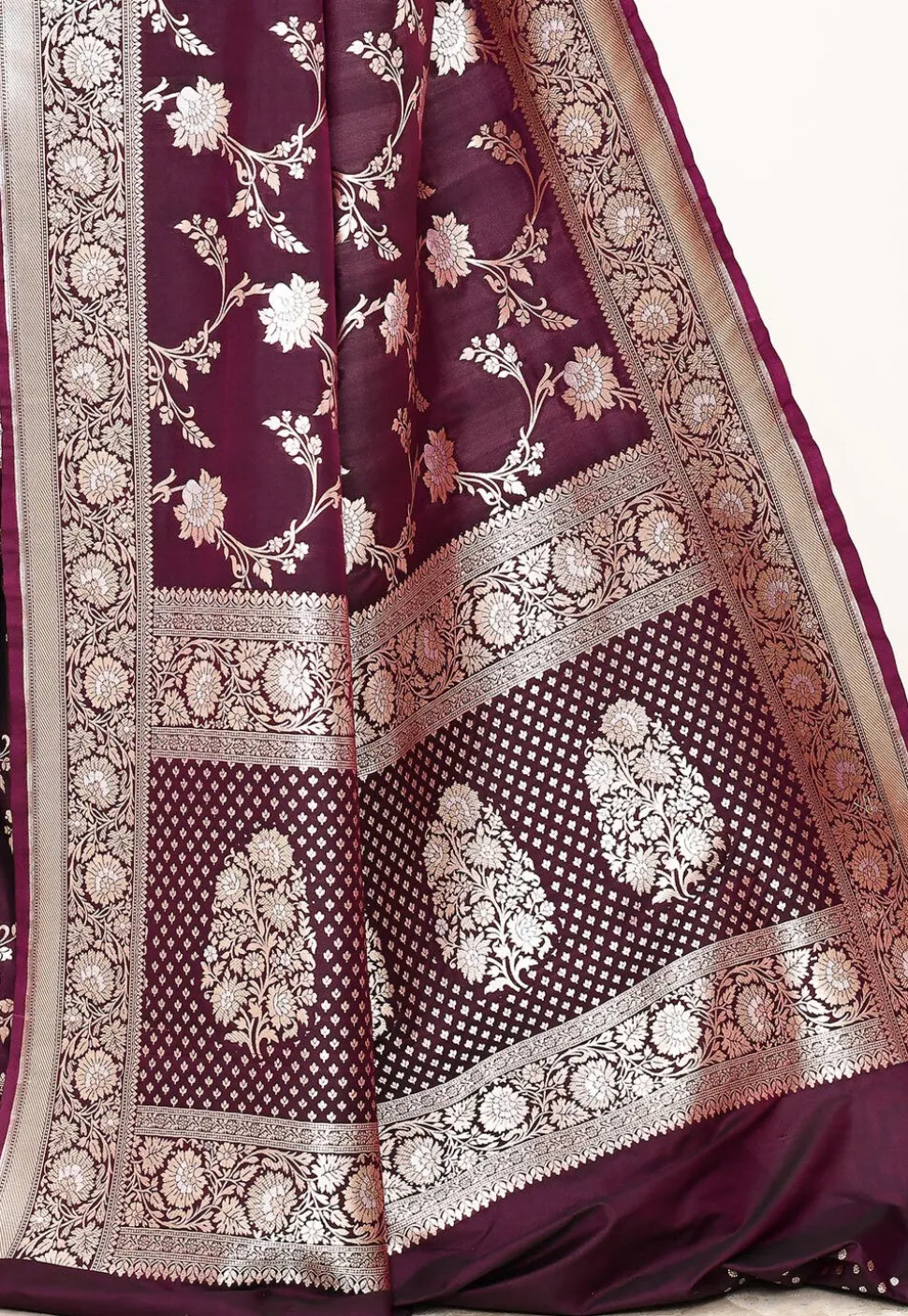 Banarasi Saree in Wine