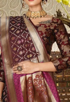 Banarasi Saree in Wine