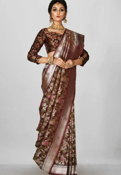 Banarasi Saree in Wine