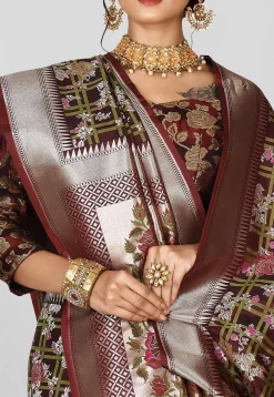 Banarasi Saree in Wine
