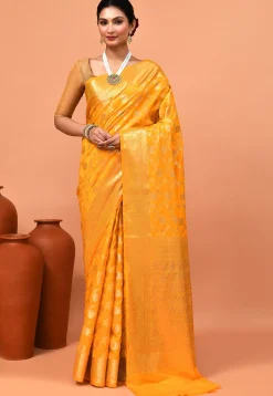 Banarasi Saree in Yellow