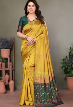 Banarasi Saree in Yellow
