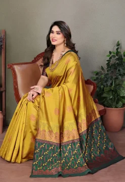 Banarasi Saree in Yellow