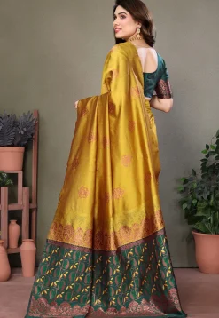 Banarasi Saree in Yellow