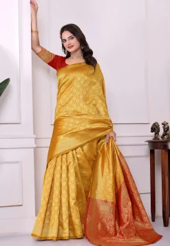 Banarasi Saree in Yellow