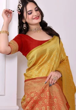 Banarasi Saree in Yellow
