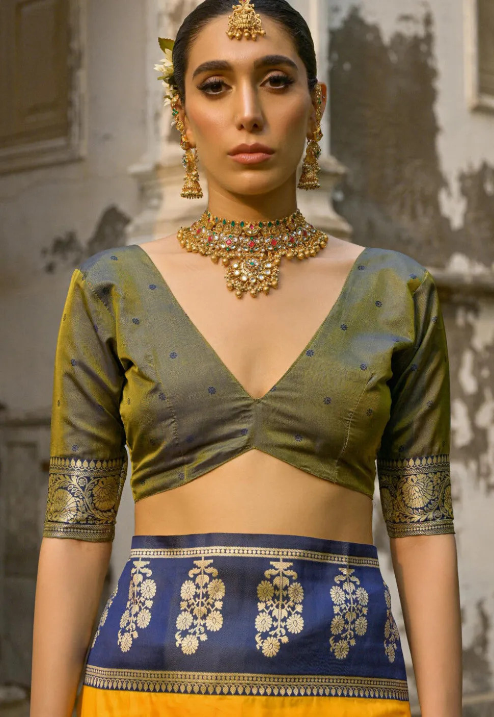 Banarasi Saree in Yellow