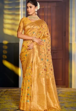 Banarasi Saree in Yellow