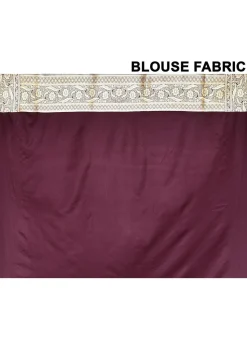 Banarasi Satin Silk Saree in Wine