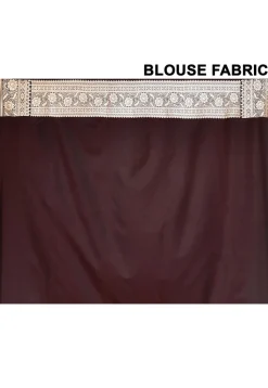 Banarasi Satin Silk Saree in Dark Brown
