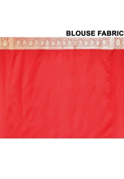 Banarasi Satin Silk Saree in Red
