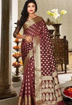 Banarasi Silk Saree in Beige