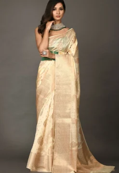 Banarasi Silk Saree in Beige