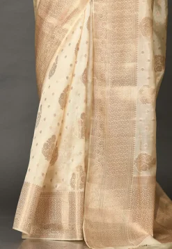 Banarasi Silk Saree in Beige