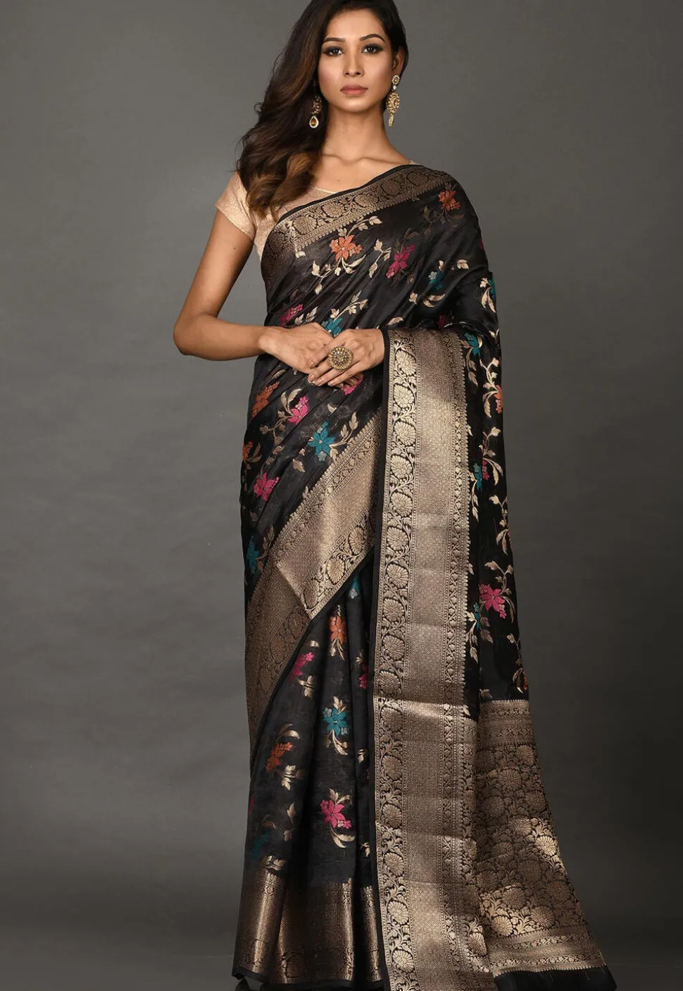 Banarasi Silk Saree in Black